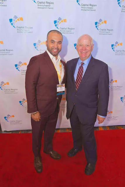 Vidya President Neil Chaudhuri (He/Him) with Maryland Senator Ben Cardin at CRMSDC Leaders and Legends